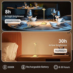 3 Pack 8.26in Gold Small Cordless Table Lamps Rechargeable, Battery Operated Mini Lamp, Small Lamp Touch Portable Table Lights, LED Night Light for Bedside/Dining/Bar/Outdoor (Gold-B)