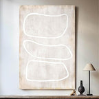 Bedroom Wall Art for Living Room Wall Decor Abstract Art Vintage Kitchen Pictures Office Decor Geometric Circle Beige Art Paintings
