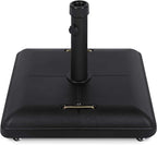 Best Choice Products 81-Pound Heavy Duty Square Concrete Rolling Outdoor Patio Umbrella Base Stand w/Locking Wheels, Handles