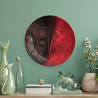 Decorative Plates, Asian Print Ornament, Zen Hippie Design, 6 Inch, Kitchen Wall Decor, Multicolor