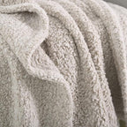 Ultra Soft Fleece Sherpa Blanket King Size, Lightweight Cozy Pattern Reversible Bed Blanket for All Season,2 Tones Ombre Light Brown,104”x90”