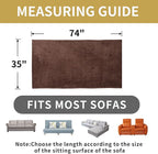 HAOMAIJIA Waterproof Couch Cover for Dogs Washable,Faux Fur Pet Couch Covers for Sofa,Soft Dog Bed Cover Non-Slip Couch Covers for 3 Cushion Couch Sofa Pet Friendly (Brown, 35" x 74" 1 Pack)