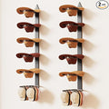 Cowboy Hat Rack for Wall, Cowboy Hat Holder Wall Mount Holds up to 6 Hats, Wooden Western Rustic Metal Hat-Organizer with Arrow Sign Board, Display and Decor Rack for Fedora, Sun Hats,Baseball Caps