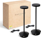 Orbit LED Cordless USB-C Re-Chargeable Desk Lamp, 5200mAh Battery Operated with 3 Color Temperature 2700K-3000K-3500K and Fingertip Touch On/Off Plus Dimming in Black (Pack of 2)