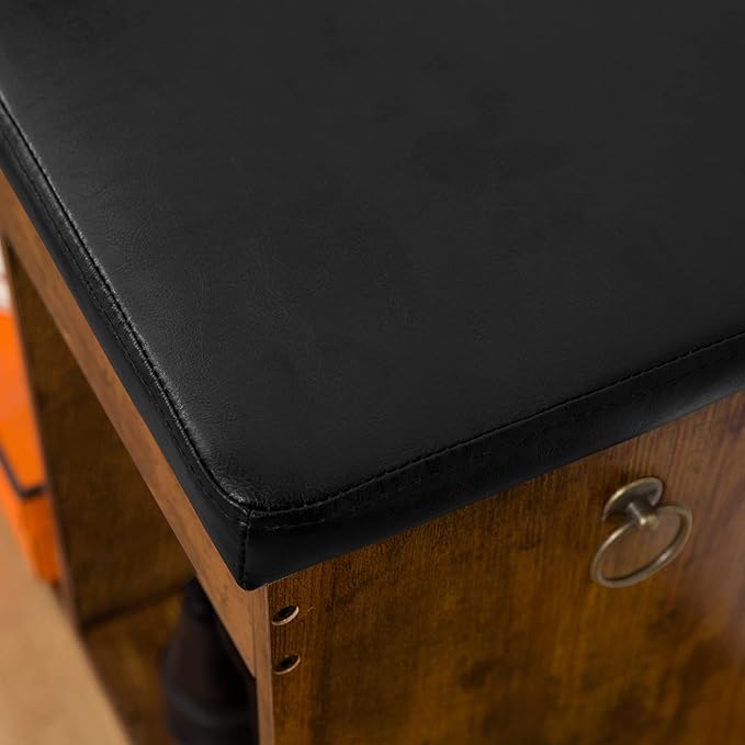 HOOBRO Shoe Storage Bench with Padded Cushion, Entryway Bench with Flip-Open Storage Box and Adjustable Shelf, Shoe Rack with Hidden Compartment, for Entryway, Living Room, BF40HX01