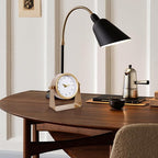Vintage Mirror Table Clock on Stand, Decorative Desk and Small Clocks Shelf Clock Decorative Battery Operated Table Top Decor for Living Room，Silent Non-Ticking (Gold)