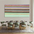 ZENPEE Green Canvas Wall Art - Modern Wall Decor Hanging Decor, Eclectic Wall Art, Dining Room Wall Decor, Room Posters for Living Room, Bedroom, Office Entryway, Hanging Art, 29" x 58"