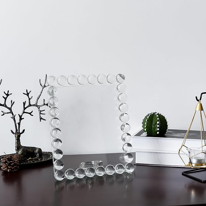 Crystal 8x10Inch Picture Frame, Wedding Frame Tabletop Display, Display Pictures 8''x 10'', Comes with Gift Box