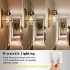 Brushed Nickel Wall Sconces Light,Modern Wall Sconces Bathroom Light Fixtures,Sconces for Small Rooms,10.2'' Beside Lights Wall Mounted (No Bulbs)
