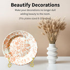 Iron Plate Stands for Display, Foldable Book Holder & Easel Stand for Sign, Versatile Poster Stand and Small Plate Stand for Home Decor, Art, Photo Frame, Card, Crystal Display (Gold, 8 inch (4Pcs))