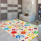 Colorful Kids Rug, Washable Area Rug for Kids Bedroom, Non-Slip Play Mat Ultra Soft Thick Indoor Plush Rugs for Playroom Classroom Nursery Decor (78.7 X 59 INCH)