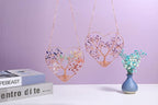 Jovivi Amethyst Heart Crystal Tree Hanging Ornament Healing Crystals Stones Gemstone Room Bedroom Wall Home Yoga Decor for Feng Shui Meditation Christmas Tree Ornament