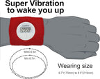 Coolfire Vibrating Alarm Clock - Silent Alarm Wristband Vibrating Alarm Watch. Silent Wrist Shock Alarm Clock. Vibration Alarm Bracelet Deep Sleeper & Vibrate Alarm (Black) (RED)