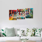 Novatique Graffiti Canvas Wall Art Last Supper Wall Decor Graffiti Picture Print for Dining Room Last Supper by Andrea Solari Decor for Living Room 12 ”x 16 ”x 3Pcs