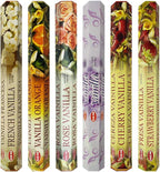Hem Incense Sticks Variety Pack #18 and Incense Stick Holder Bundle with 6 Vanilla Fragrances