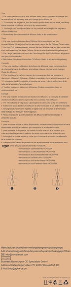HOSSIAN Reed Diffuser Sticks - Reed diffusers-Reed Sticks -Diffuser Glass Bottles-Diffuser Refills- Natural Rattan Wood Replacement for Aroma Fragrance 50PCS(7.5"*3.5mm Primary Color)