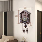 Kendal Cuckoo Clock Large Vintage Wall Clock Handcrafted Wood Cuckoo Clock House Home Decor with Singing Bird & Birds Live in Tree Houses Decoration MX222