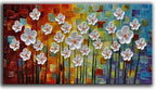 YaSheng Art - 100% Hand painted Art Beautiful colorful Oil Paintings On Canvas Abstract Art Texture Flowers Paintings Home Interior Decor Picture Canvas Wall Art Painting (24x48inch)