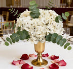 Kimura's Cabin 6pcs Fake White Flowers Artificial Silk Hydrangea Flowers Bouquets Faux Hydrangea Stems for Home Table Centerpieces Wedding Party Decoration(Lvory White)