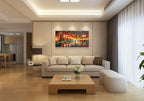 Alenoss Modern Oil Paintings on Canvas Large Wall Art 24x48 Inches Romantic Abstract Paintings Contemporary Art Colorful Artwork Wall Decor for Bathroom Living Room