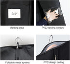 BOMEI PACK Black Garment Bags for Hanging Clothes or Travel 40" Suit Bags for Storage of Coats,Sweater, Jacket,T-shirts and Dresses(4 Packs)