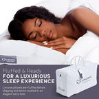 Lincove Hotel Collection Pillows for Sleeping - Premium Down and Feather, Luxury, Plush, Hypoallergenic - for Neck Pain, Back & Side Sleepers (Standard Size, 1 Pack)