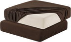 Hokway 2 Piece Couch Cushion Slipcovers Stretch Reversible Cushion Replacement Slipcovers Sofa Cushion Covers(Chocolate, 2)