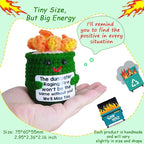 Mini Positive Crochet Dumpster Emotional Fire Funny Office Decor Thank You Gifts for Women Men Coworker Work Bestie Birthday Christmas Retirement Leaving Farewell Gift for Chaos Coordinator Boss