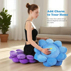 Lotus Flower Floor Pillows, Large Cushion Inspired by Lotus Flower Design, Decorative Seating for Living Room, Bedroom, and Lounge, Soft Washable Floor Cushion for Relaxation, and Family Activities