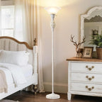 70" Floor Lamps for Living Room with Nightlight, Torchiere Floor Lamps Standing Lamp with Glass Shade, Vintage Floor Lamp with Rotary Switch,Tall Lamps for Home, Bedroom, Office, Corner,Bulb Included