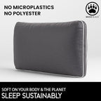 King Size Cooling Pillow - 100% Viscose Made from Bamboo Infused with Charcoal - Eco-Friendly Firm Bed Pillows for Back and Stomach Sleepers - Hypoallergenic Comfort for Spinal Alignment (Charcoal)