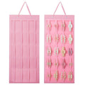 SMUK Hanging Hair Claw Clip Holder Organizer for Women Girls, Large Claw Clip Storage for Wall, Door, Pink Hair Accessories Organizer Display