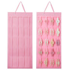 SMUK Hanging Hair Claw Clip Holder Organizer for Women Girls, Large Claw Clip Storage for Wall, Door, Pink Hair Accessories Organizer Display