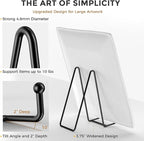 TR-LIFE 3 Pack 8 Inch Large Plate Stands for Display - Plate Holder Display Stand + Metal Frame Holder Stand for Picture, Book, Decorative Plate, Platter, Photo Easel