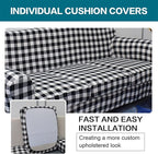 KRFOONN 2 Piece Chair Covers Printed Sofa Covers Couch Covers Washable Armchair Sofa Couch Slipcover Furniture Protector with Elastic Bottom for Living Room (Armchair, 07), Small
