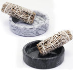 Natural Marble Palo Santo Holder,Incense Burner for Palo Santo Sticks, Handmade Stick Incense Holder Ideal for Smudging, Incense Burning, Decoration.Easily Grab All Incense Ash (Black)