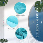 Pack of 6 Decorative Velvet Throw Pillow Covers Solid Square Soft Pillowcase Set Cushion Cases for Sofa Couch Bed Car Christmas Fall Home Decor 18 x 18 inch(Candy Color)