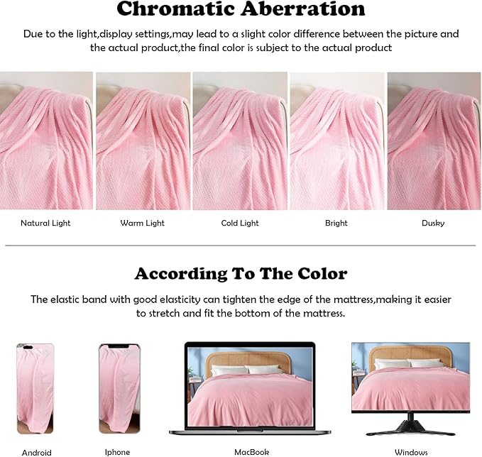 NEWCOSPLAY Super Soft King Blanket Pink Premium Silky Flannel Fleece Leaves Pattern Lightweight Bed Blanket All Season Use (Pink, King(90"x110"))