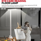 Honeywell 16000LM LED Floor Lamp, 02E Max Sunturalux Eye-Caring Reading Standing Light, 155W Modern Natural Daylight 4000K Dimmable 77" Tall Floor Lamps for Living Room Kids Study Home Office