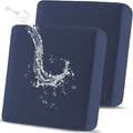 Waterproof Couch Cushion Covers 2 Seat Covers, Stretch Individual Seat Covers for Sectional Sofa, Reversible Couch Sofa Protector Covers for Kids Pets (2-Piece Loveseat Cushion Cover, Navy)