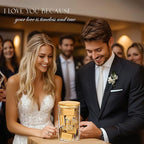 AW BRIDAL 50 Blank Love Notes Memory Jar, Anniversary Birthday Gifts for Boyfriend Girlfriend Husband Wife Mom Dad Friends, Couple Gifts Love You Because Jar for Engagement Bridal Wedding Registry