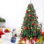 Red & Gold 1.6" Small Christmas Balls Christmas Tree Decoration Ornaments Shatterproof Hanging Balls for Birthday Halloween Holiday Wedding Decorations Set of 36pcs