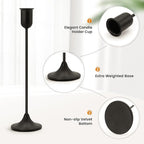 6 Pcs Black Candle Holders Set, Vintage Home Decor – Modern Taper Candlestick Holders for Wedding, Table Centerpieces – Great Gift for Housewarming, Birthday Parties, Wedding & Christmas Season
