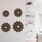 SIGNLEADER Metal Wall Art Decor Abstract Lotus Flower Minimalist Modern Abstract Wall Sculpture Hangings Home Decoration for Living Room, Bedroom, Bathroom, Kitchen, Outdoor - 18" Bronze