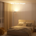 36W LED Floor Lamp, Super Bright Standing Lamp, Modern Stepless Dimmable Torchiere Lamp with Remote Control, 350°Rotating Head Reading Floor Lamp for Living Room, Bedroom, Office - Gunmetal