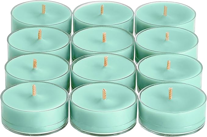 PartyLite Tea Lights Candles, Sweet Ripe Melon Scent, Gift Set of 12, Aromatherapy with up to 4 to 6 Hours Burn Time, Ideal for Home Decor, Holiday Gifting & Celebration