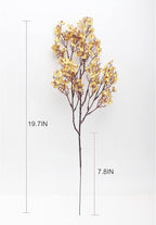 JAKY-Global Babys Breath Fabric Cloth Artificial Flowers 12 Bundle European Fake Silk Plants Decor Wedding Party Decoration Bouquets Real Touch DIY Home Garden (Gold 12pcs)