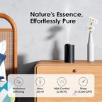 Airversa Waterless Diffuser for Essential Oil, Car Diffsuer, Battery Operated Nebulizer, 0.7 Fl Oz/ 20mL, Mini Scent Air Machine, 3 Timers & 3 Mist Levels for Home, Room, Car, Office - AN6 Black