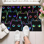 Cat Door Mats 2x3 Feet, Cartoon Cats Rug for Indoor Entryway Absorbent Small Cats Carpet for Paws Entrance Rug, Washable Front Door Cat Mat with Cute Pet Print Welcome Floor Mats
