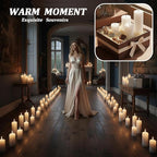 36 Pcs White Pillar Candles Bulk Set，Hurricane Candles，3 Different Lengths 2 x 3/4/6 Inch (12 Each)，Dripless Unscented Smokeless，Gives You a Better Atmosphere When Organizing an Event Party.